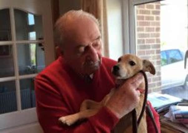 Rod Chinn and his dog Jack, who were reunited after the Parsons Jack Russell went missing for nearly three weeks