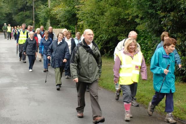 Volunteers leading a health walk at Potten End.