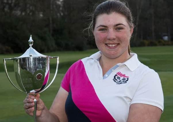 Alice Hewson with the Hampshire Rose trophy
