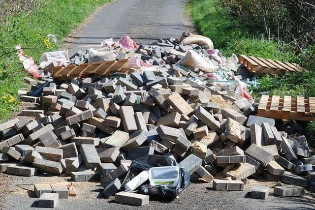 Flytipping in Little Revel End, Redbourn. Picture by Ricky Thorne.