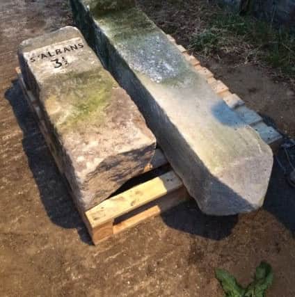 A 5ft 8in tall milestone was snatched from Harpenden.