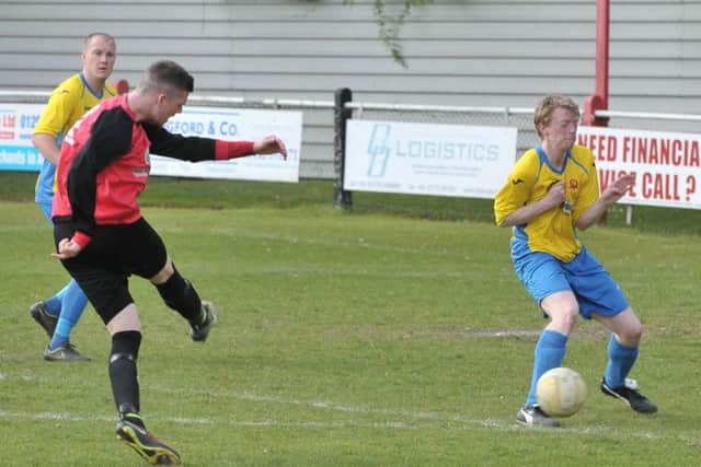 Lee Stobbs netted the winner for Tring Athletic. Picture (c) Colin Sturges