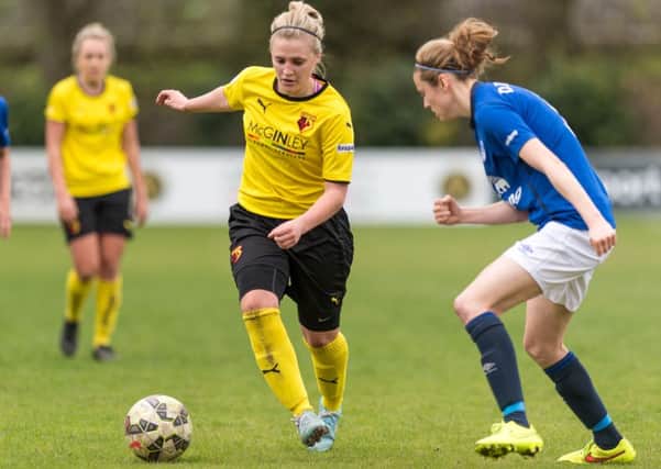 Match action from Watford Ladies' defeat to Everton Ladies. Picture (c) Andrew Waller