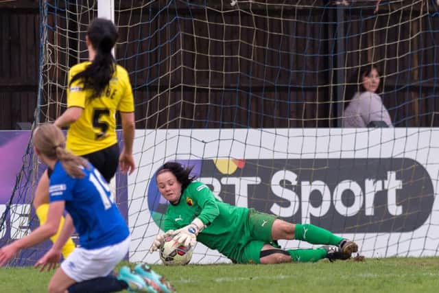 Match action from Watford Ladies' defeat to Everton Ladies. Picture (c) Andrew Waller