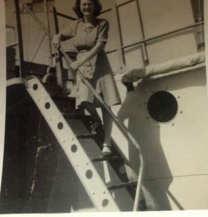 Doris Wagon in her civilian clothes when she was a WREN during the Second World War