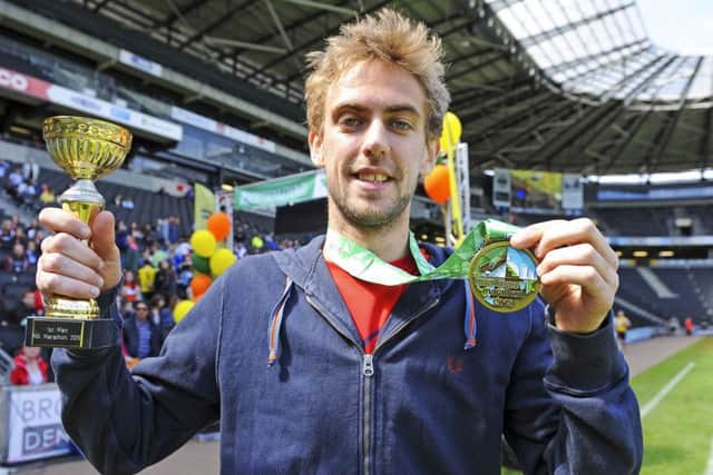 Dacorum & Tring AC's Jack Parslow finished first at the Milton Keynes Marathon. Picture (c) Gary Mitchell
