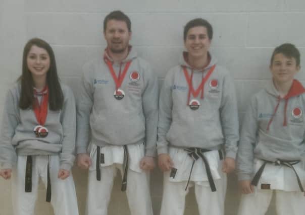 Cristy Nash, Adam Cockfield, Thomas Carson and Dylan Freeman competed for SSKI at the 2015 Irish Open Karate Championships