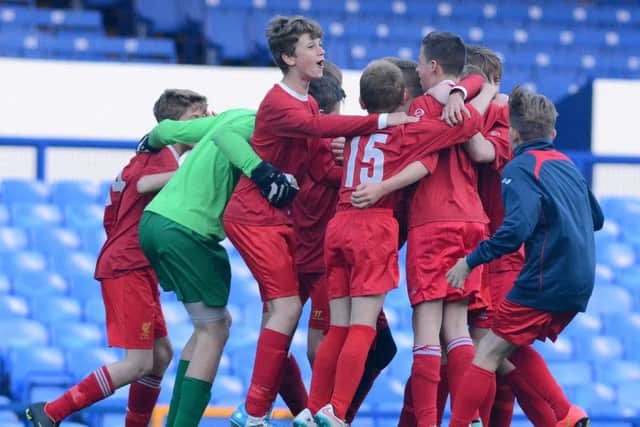 Dacorum SFA v Liverpool SFA in the English Schools FA U13 Inter Association Trophy final match at Goodison Park. Picture (c) Garry Griffiths/ThreeFiveThree Photography