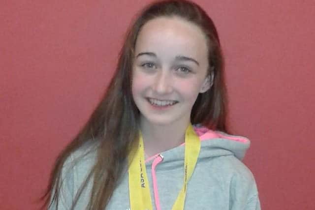 Abbie Hurst won two gold medals at the East Region U14 Swimming Championships