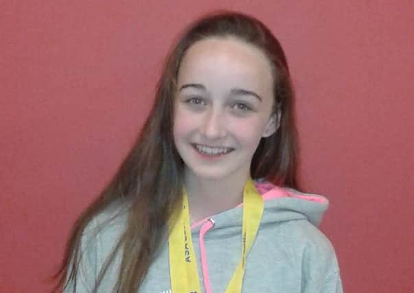 Abbie Hurst won two gold medals at the East Region U14 Swimming Championships