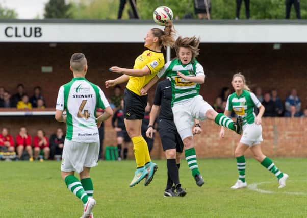 A bumper crowd turned out for Watford Ladies' clash with Yeovil Town Ladies. Picture (c) Julia Waller