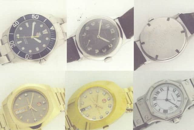 Some of the watches stolen in the burglary from a house in Wiggington, near Tring