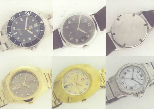 Some of the watches stolen in the burglary from a house in Wiggington, near Tring