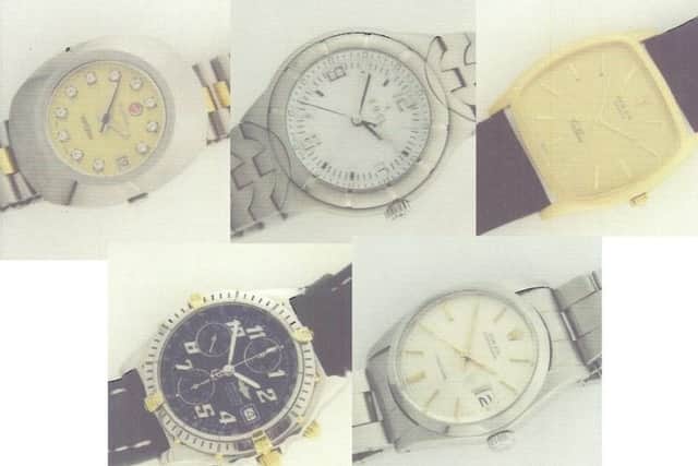 Some of the watches stolen from a house in Wigginton, near Tring