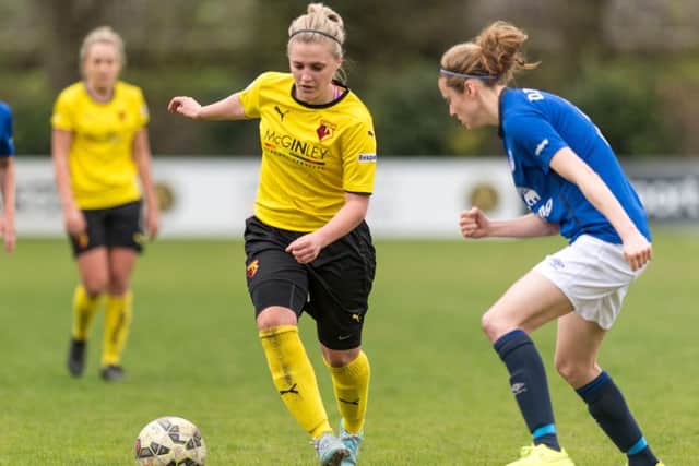 Match action from Watford Ladies' defeat to Everton Ladies. Picture (c) Andrew Waller