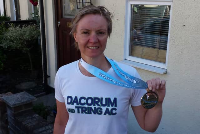Jan Strachan took part in the Jubilee River 10k Swim
