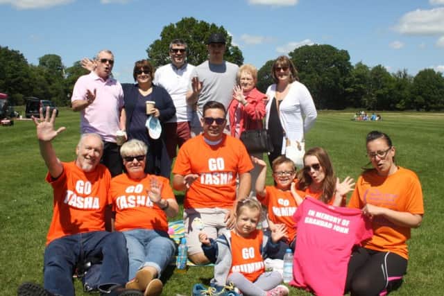 Tasha Allen and family at the Ashridge Trail Half Marathon, June 2015