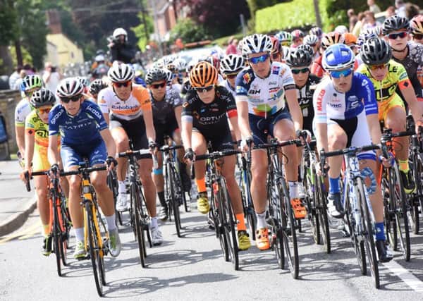 Competitors in the second leg of the Aviva Women's Tour in June 2015