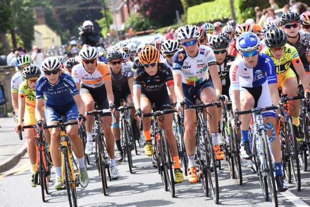 Competitors in the second leg of the Aviva Women's Tour in June 2015