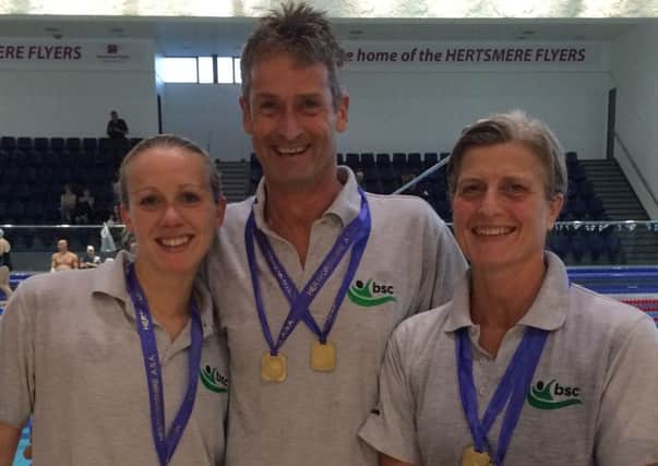 Rachel Barber, Sian MacDonald and Mark Strakosch bagged 13 medals at the Herts Masters Championships
