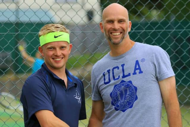 Chris Stringer, right, beat Nick Brooks in the mens singles final