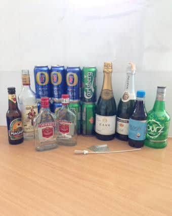 Officers seized this alcohol from teenagers in Berkhamsted on June 23