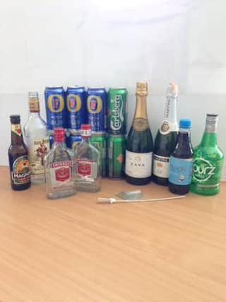 Officers seized this alcohol from teenagers in Berkhamsted on June 23