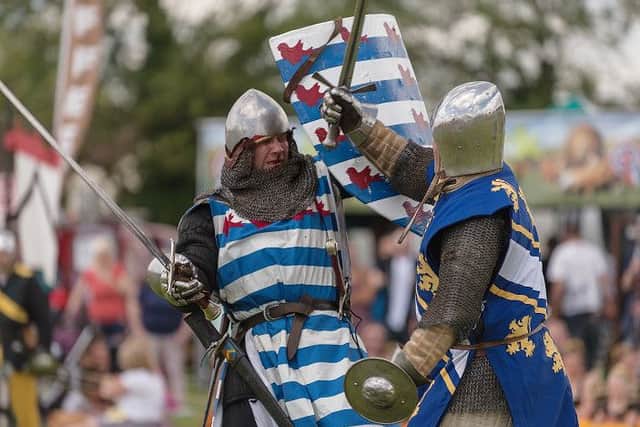 Knights fight it out at Tring Carnival. Photo by Steve Kitchener. PNL-150107-155248001