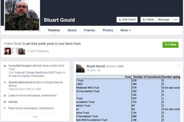 Surgeon Stuart Gould's FB page.