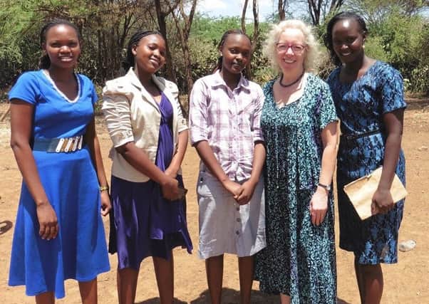 Jane Miller, second from right, with role models on her last trip to Kenya