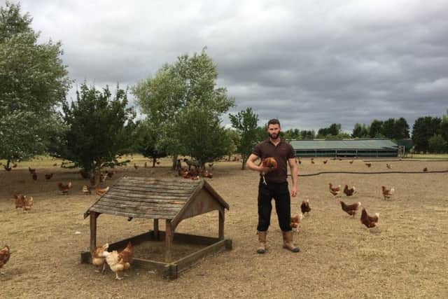 Sam Waite, Happy Egg farm manager in Bulbourne, near Tring
