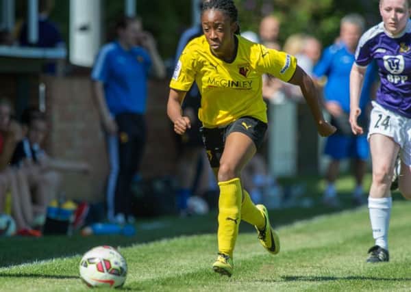 Adekite Fatuga-Dada in action for Watford Ladies against Doncaster Rovers Belles. Picture (c) Andrew Waller