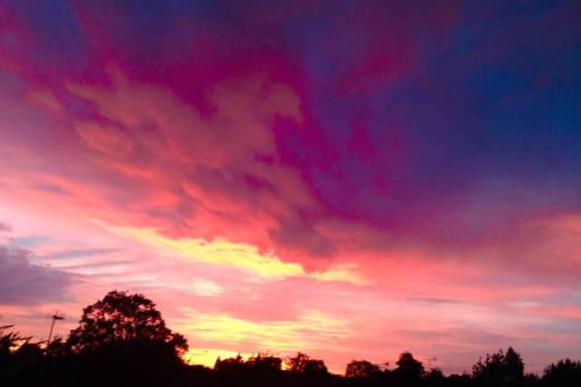 The sky over Aston Clinton last night, taken by Rowena Wilkinson from her loft window