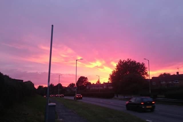The sky over St Albans Hill, Hemel Hempstead, last night taken by Ian Curtis of Leverstock Green