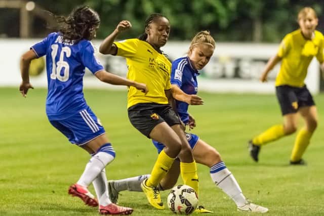 Match action from Watford Ladies' defeat to Chelsea Ladies. Picture (c) Andrew Waller/AW Images PNL-150820-145900002