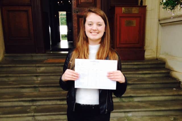 Tring Park School student Emily Houghton, who achieved two A*s, six As and two Bs in her GCSEs