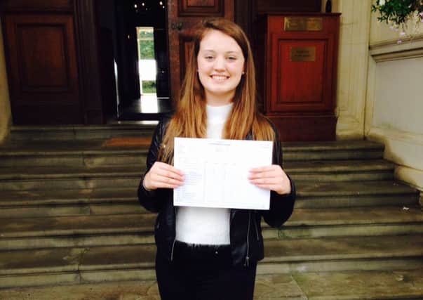 Tring Park School student Emily Houghton, who achieved two A*s, six As and two Bs in her GCSEs
