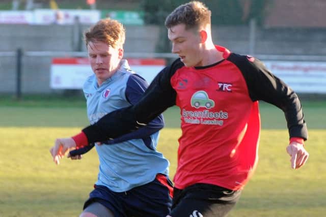 Kieron Turner missed a penalty for Tring immediately after coming off the bench