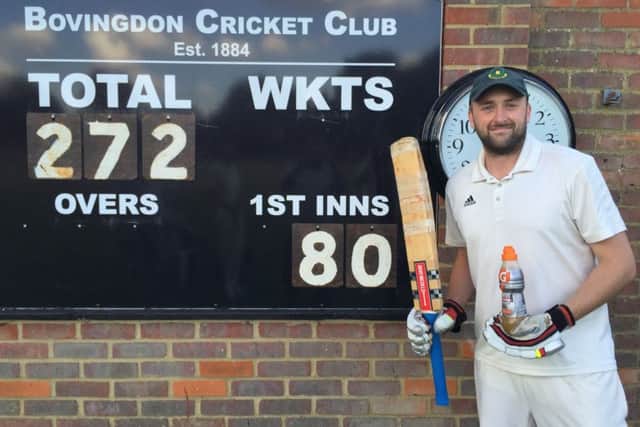Bovingdon's Nick Baxter made 80 and took 2-10 against Baldock II on Saturday