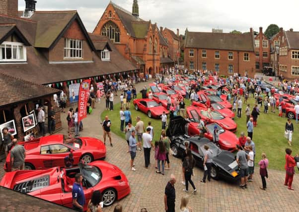 Frerrari parade in Berkhamsted and on SundayIn the grounds of Berkhamsted School.