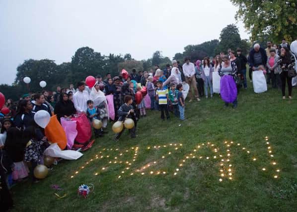 Chinese lanterns and balloons are released and candles lit in memory of popular teenager Fazan Ahmed, from Hemel Hempstead