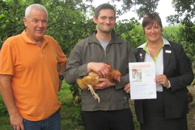 Waitrose staff meet their adopted chicken Tikka