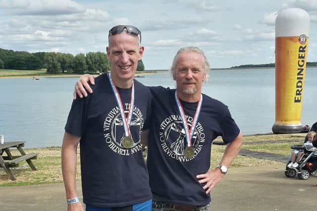 Martin Arnold and Rob Deane took on the Vitruvian, a half-Ironman distance triathlon