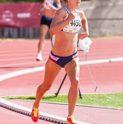 Zoe Doyle in action at the Masters World Athletics Championships in Lyon. Picture (c) Adam Brooks