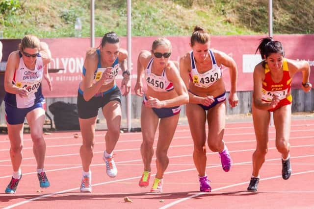 Zoe Doyle in action at the Masters World Athletics Championships in Lyon. Picture (c) Adam Brooks