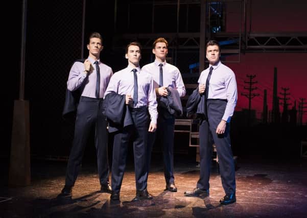 The cast for The Jersey Boys appearing at The Waterside Theatre in Aylesbury. From left, Lewis Griffiths, Matt Corner, Sam Ferriday and Stephen Webb.  Picture by Helen Maybanks.
