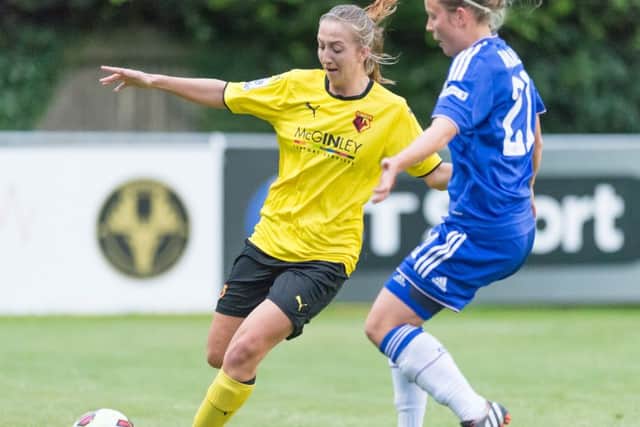 Tricia Gould scored a wonder-strike for the Golden Girls. Picture (c) AW Images (awimages.co.uk)