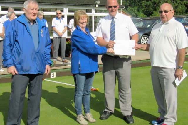 Potten End BC were proud to present cheques to the value of £925 to Woodfield School after winning the Dacorum Shield