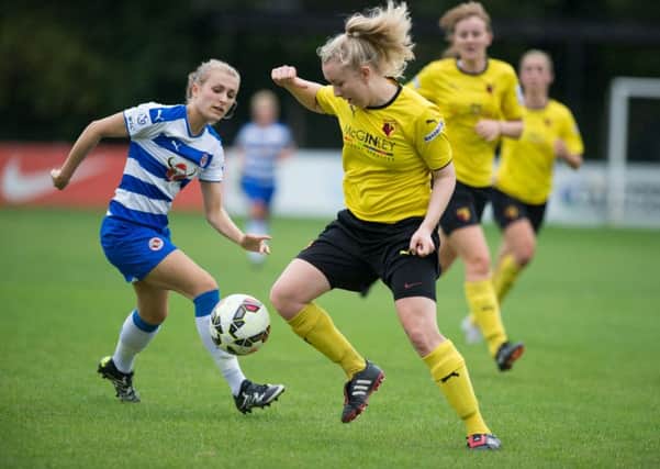 It was a hard fought clash between Watford Ladies and Reading. Picture (c) AW Images (awimages.co.uk)