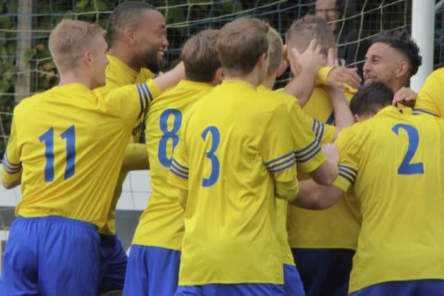 The Berkhamsted players celebrate. Picture (c) Richard Solk